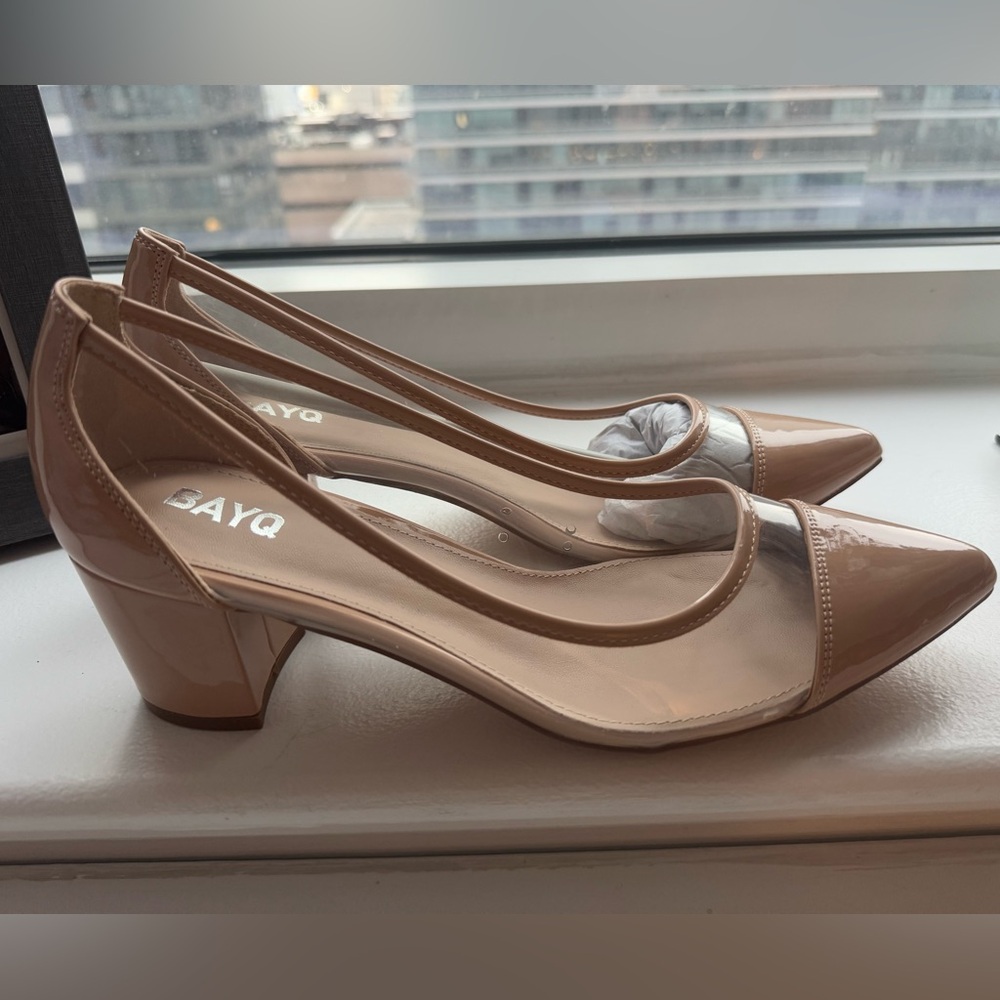 WAYDERNS Women's Transparent Pointed Toe Slip On